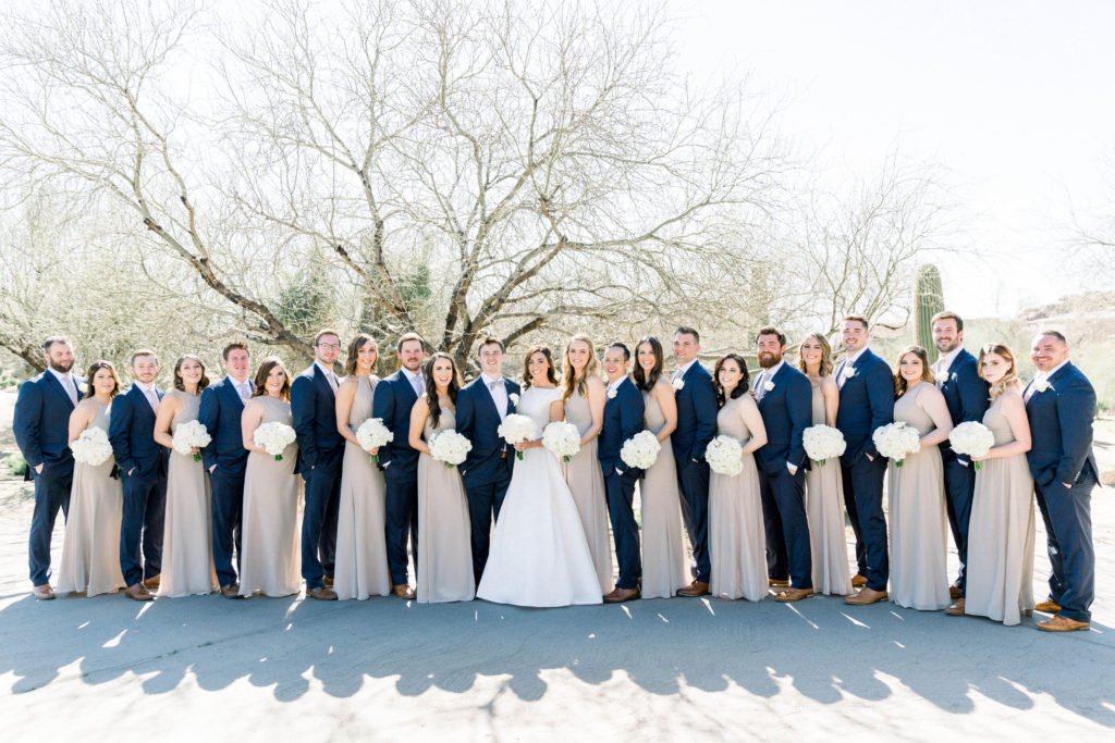 Troon North, bridal party, white flowers, photo